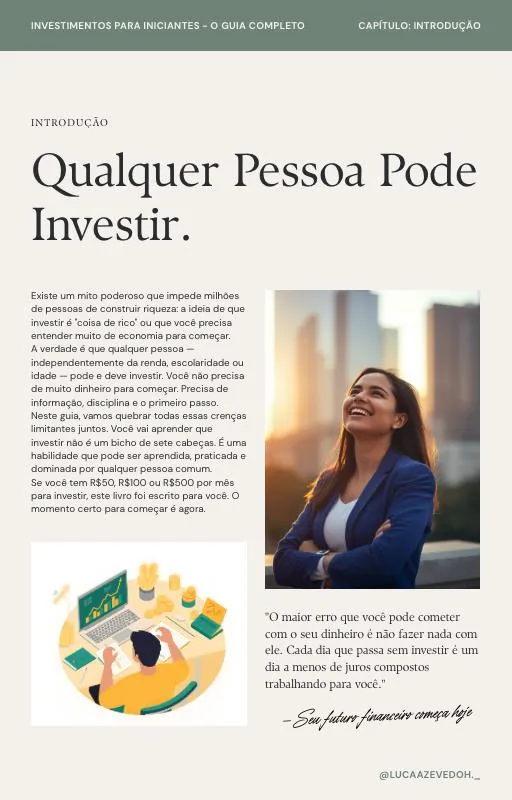 Capítulo: qualquer pessoa pode investir