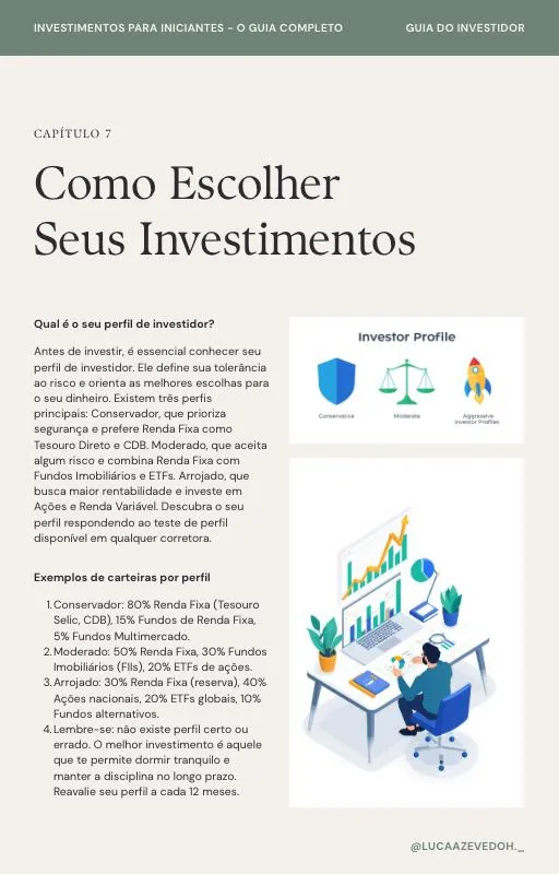 Capítulo: como escolher seus investimentos